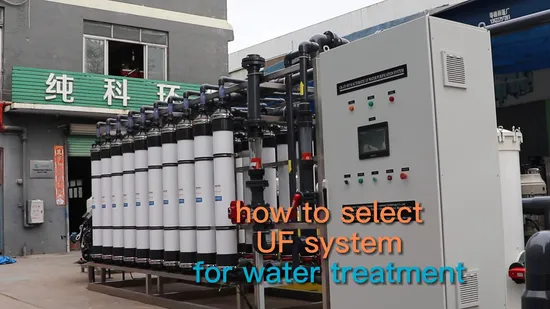 Sistemas de purificação de água por ultrafiltração (UF) de 50 m3/h Filtração para uso industrial